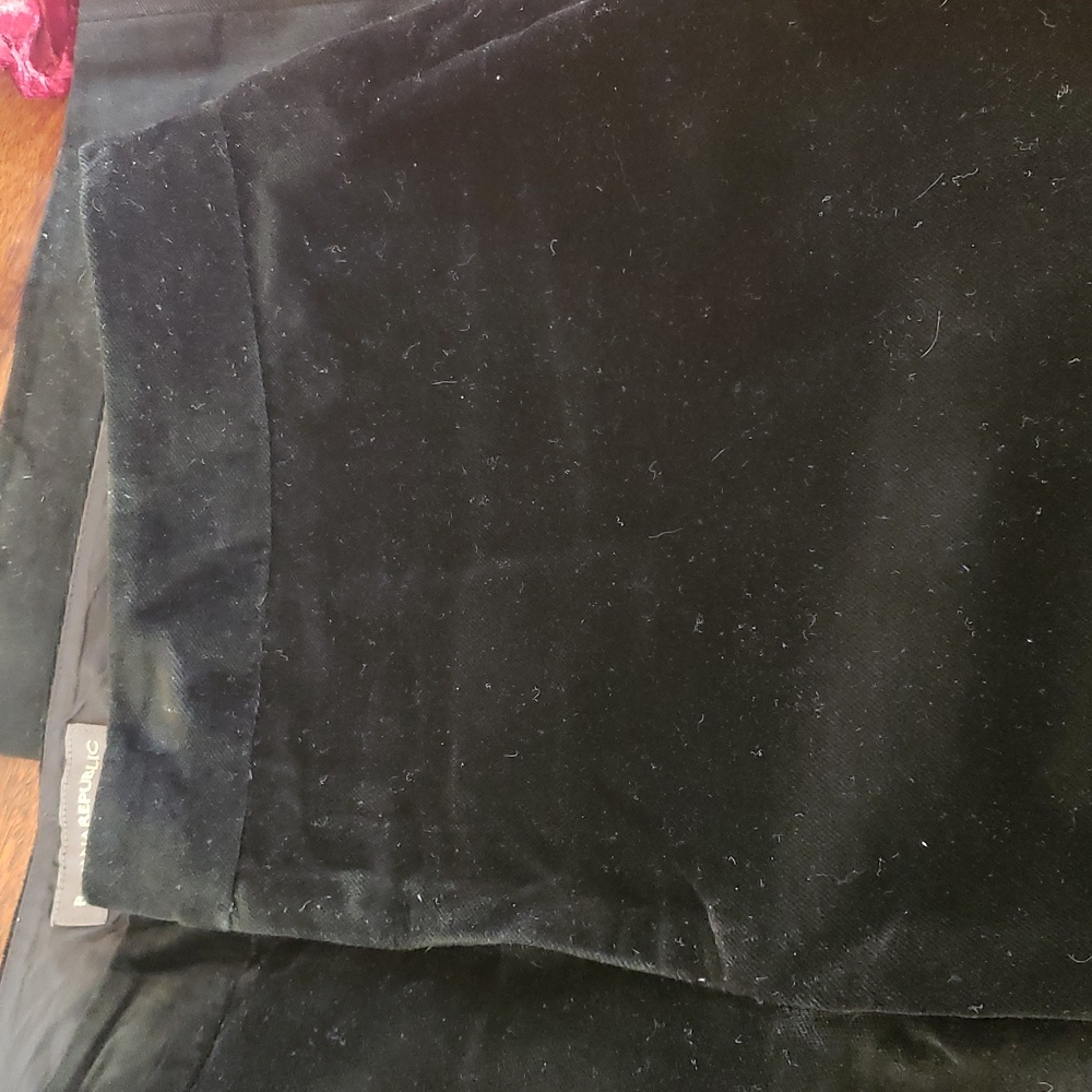 BANANA REPUBLIC Black Velvet Straight-Leg Evening Pant High-Rise Trouser 4 - Picture 7 of 10